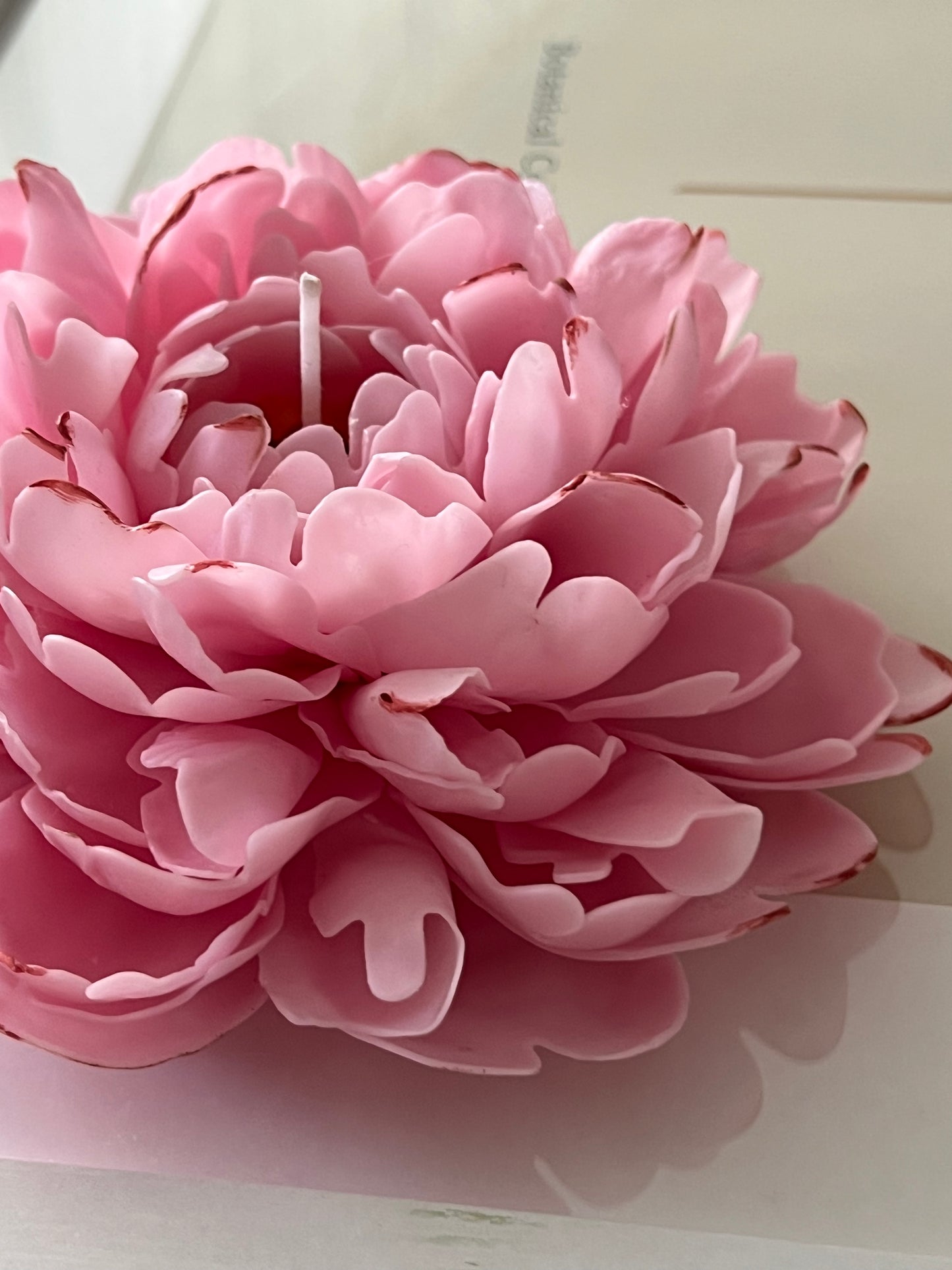 Realistic Peony Candle