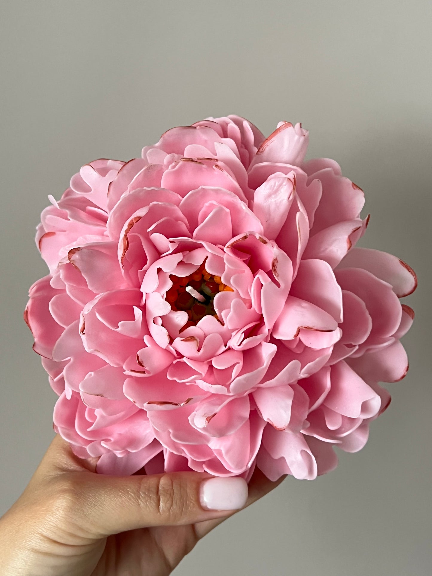 Realistic Peony Candle