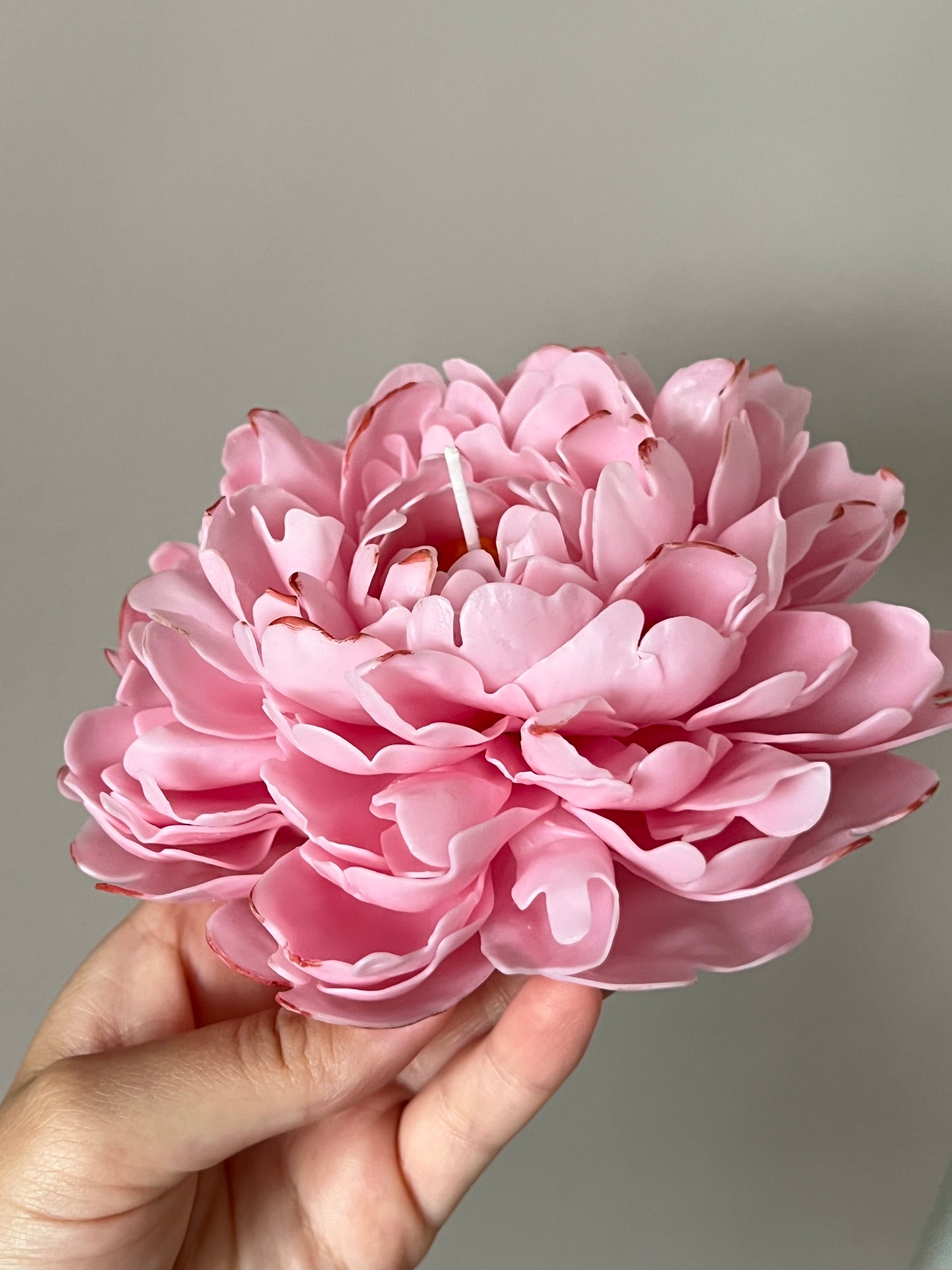 Realistic Peony Candle