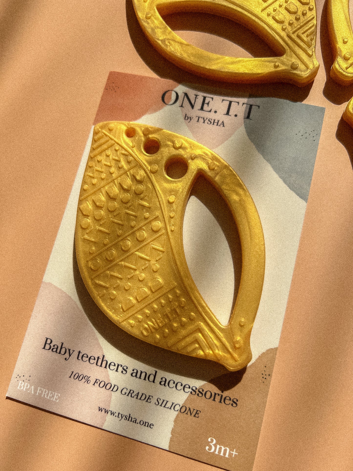 Gold Mehendy Leaf Teether