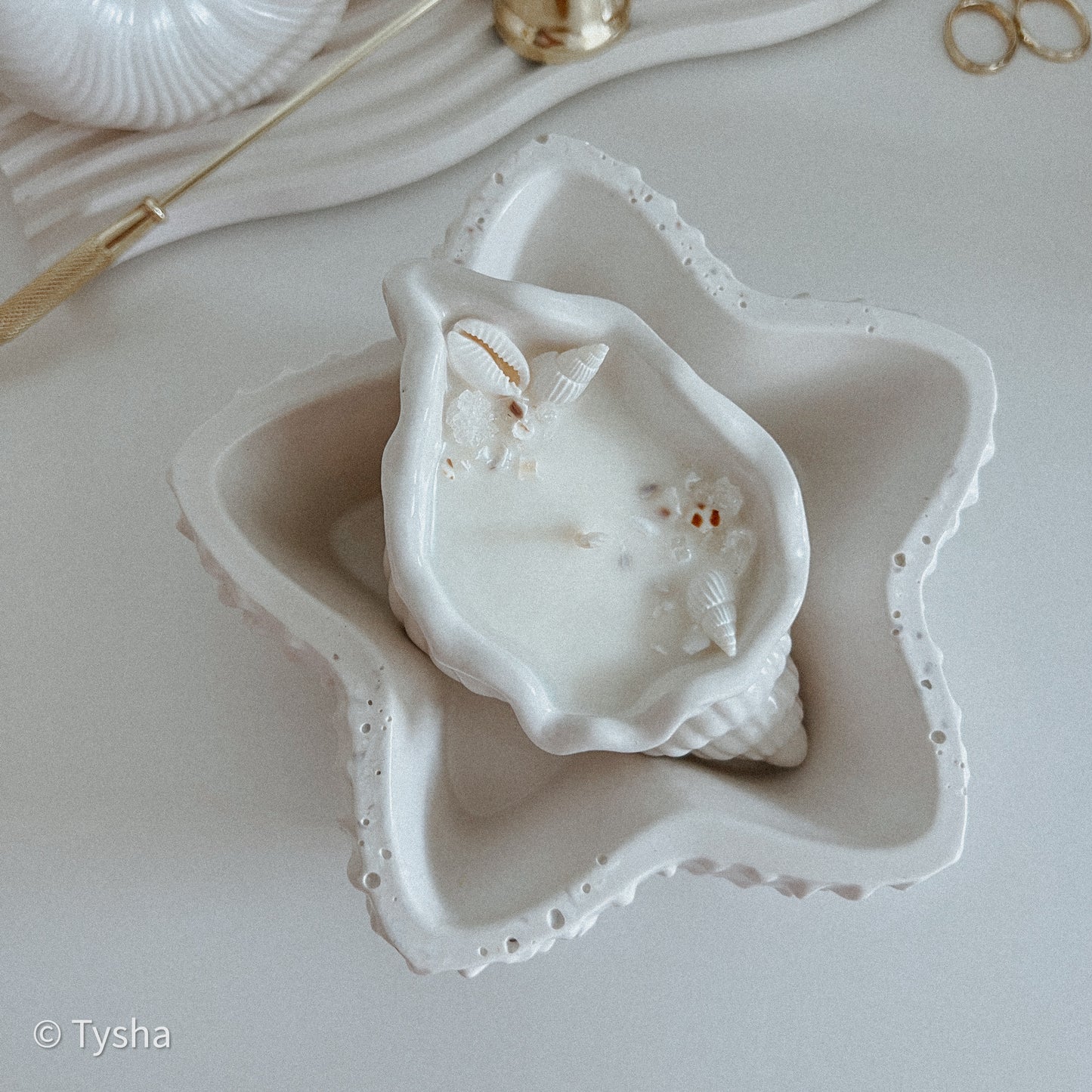 Set White MUSHLY Bowl + Candle