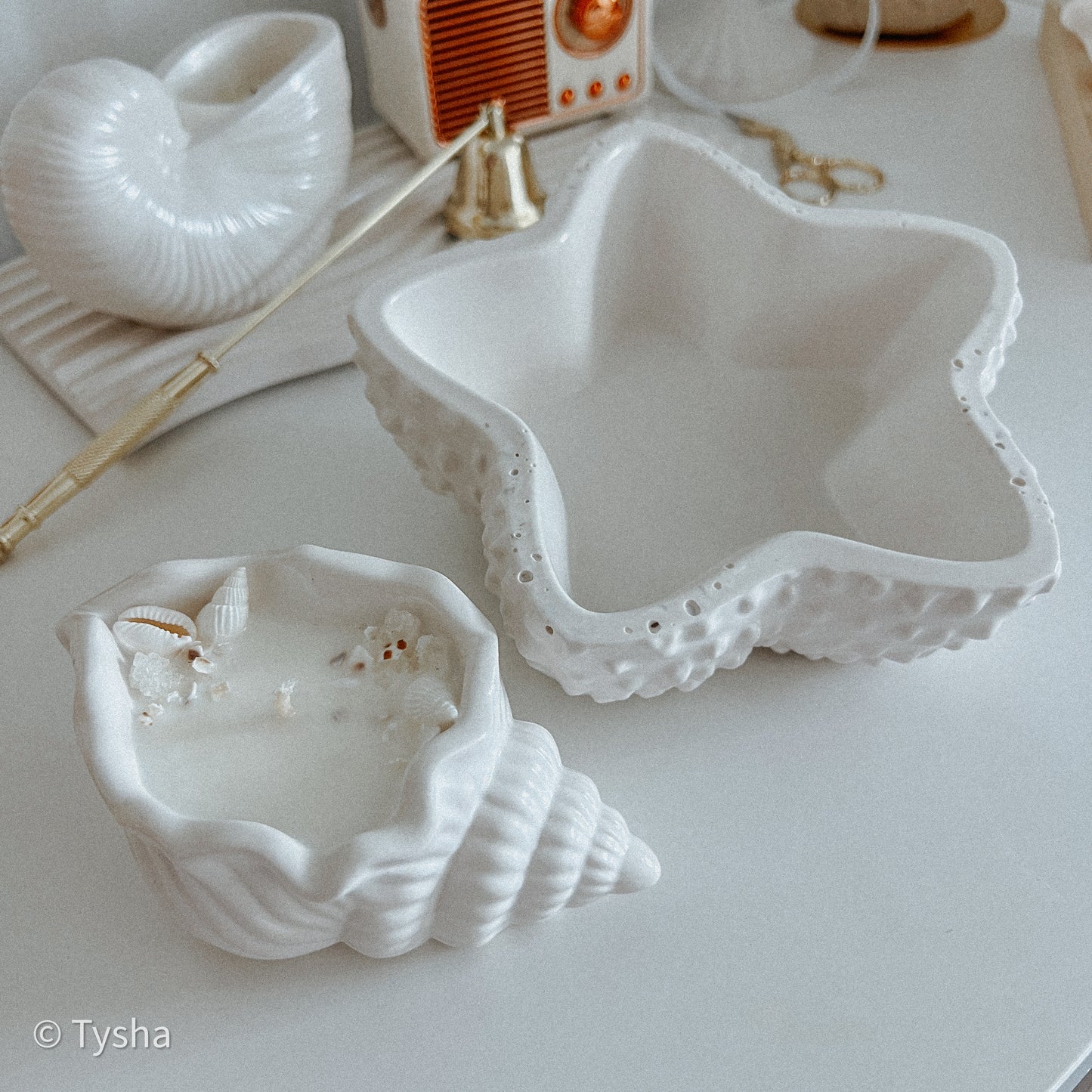 Set White MUSHLY Bowl + Candle