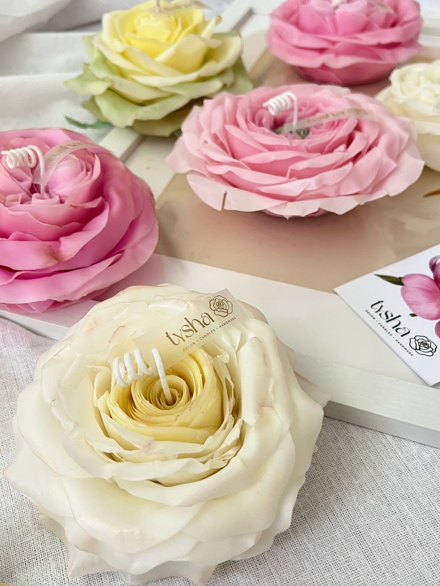 ROSE Candle white