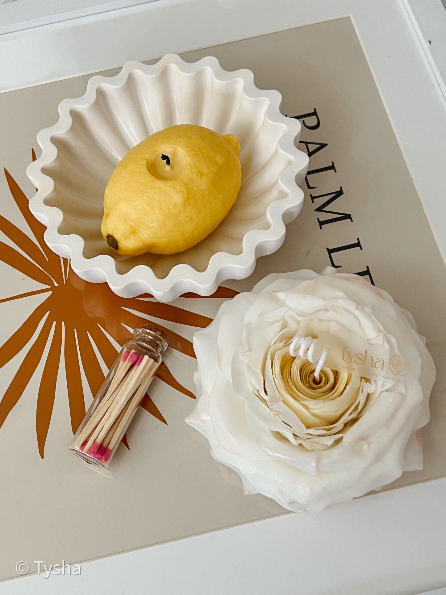 ROSE Candle white
