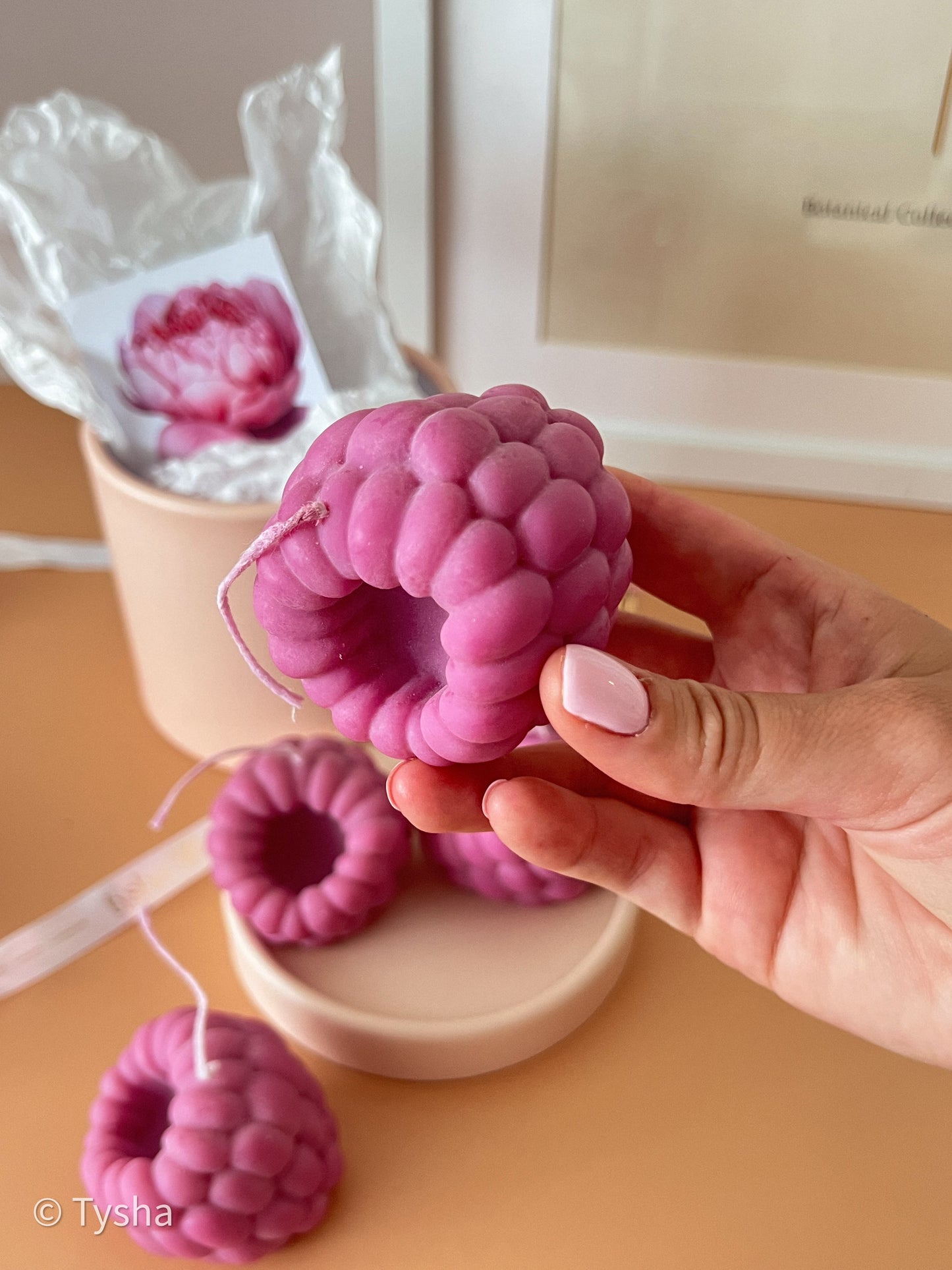 Raspberry Candle Set 4pcs