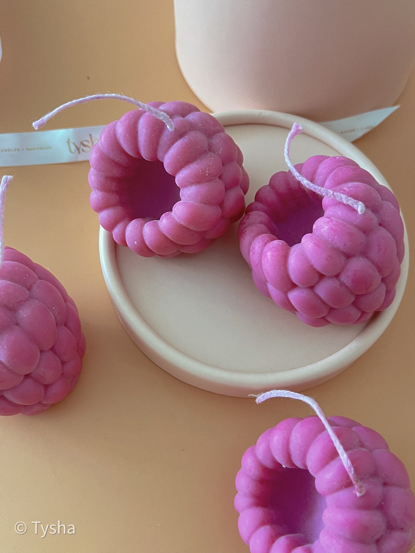 Raspberry Candle Set 4pcs