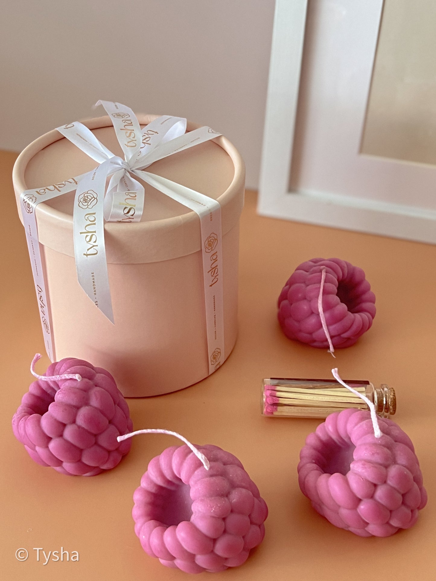 Raspberry Candle Set 4pcs