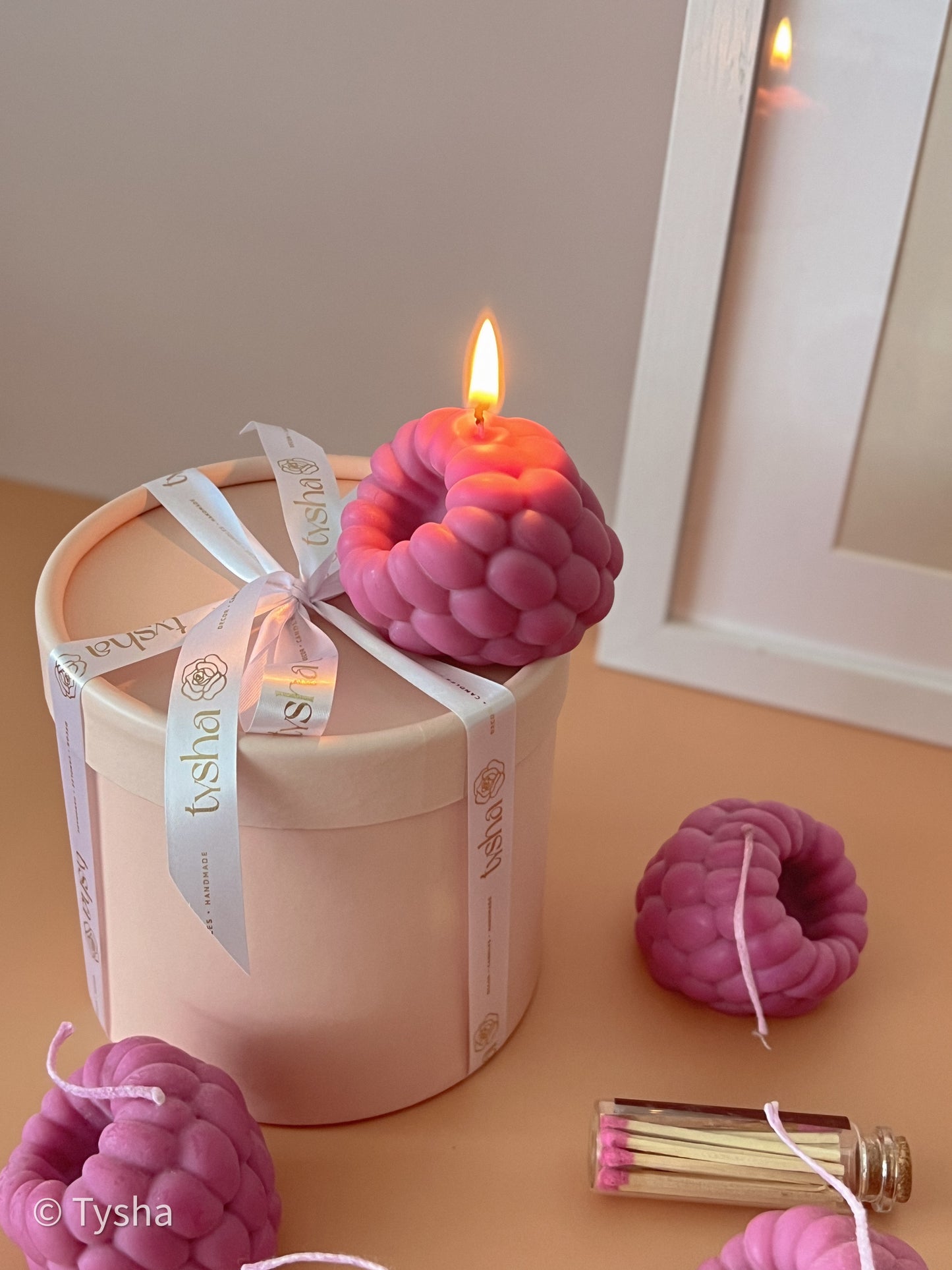 Raspberry Candle Set 4pcs