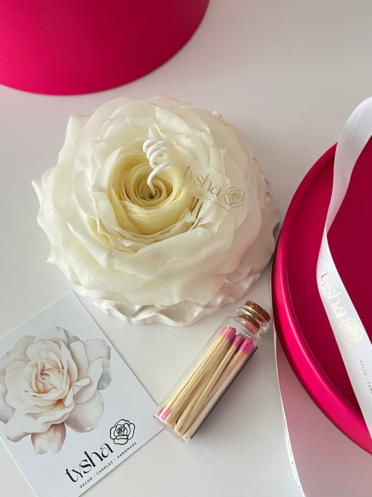 ROSE Candle white