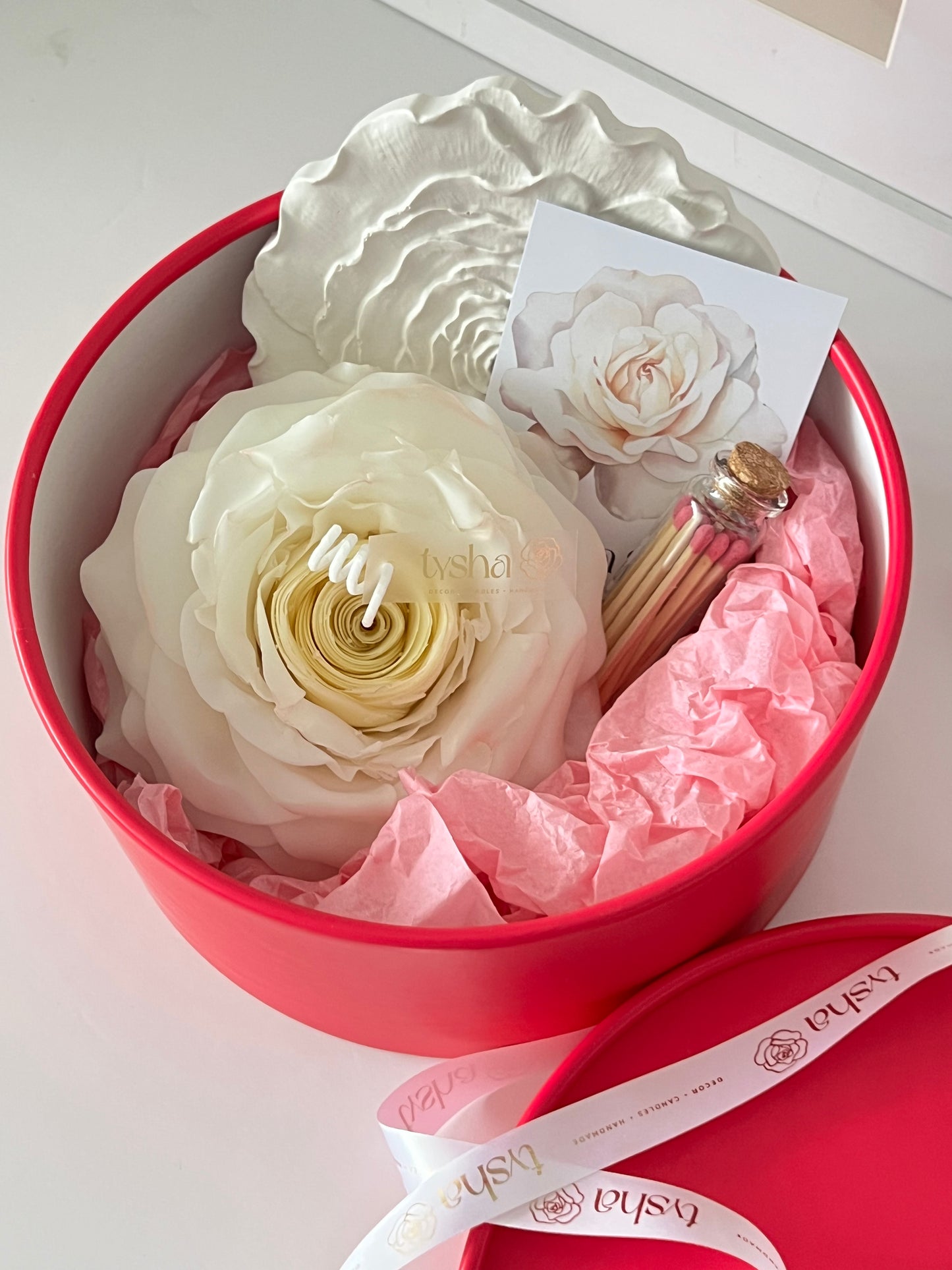 ROSE Candle white