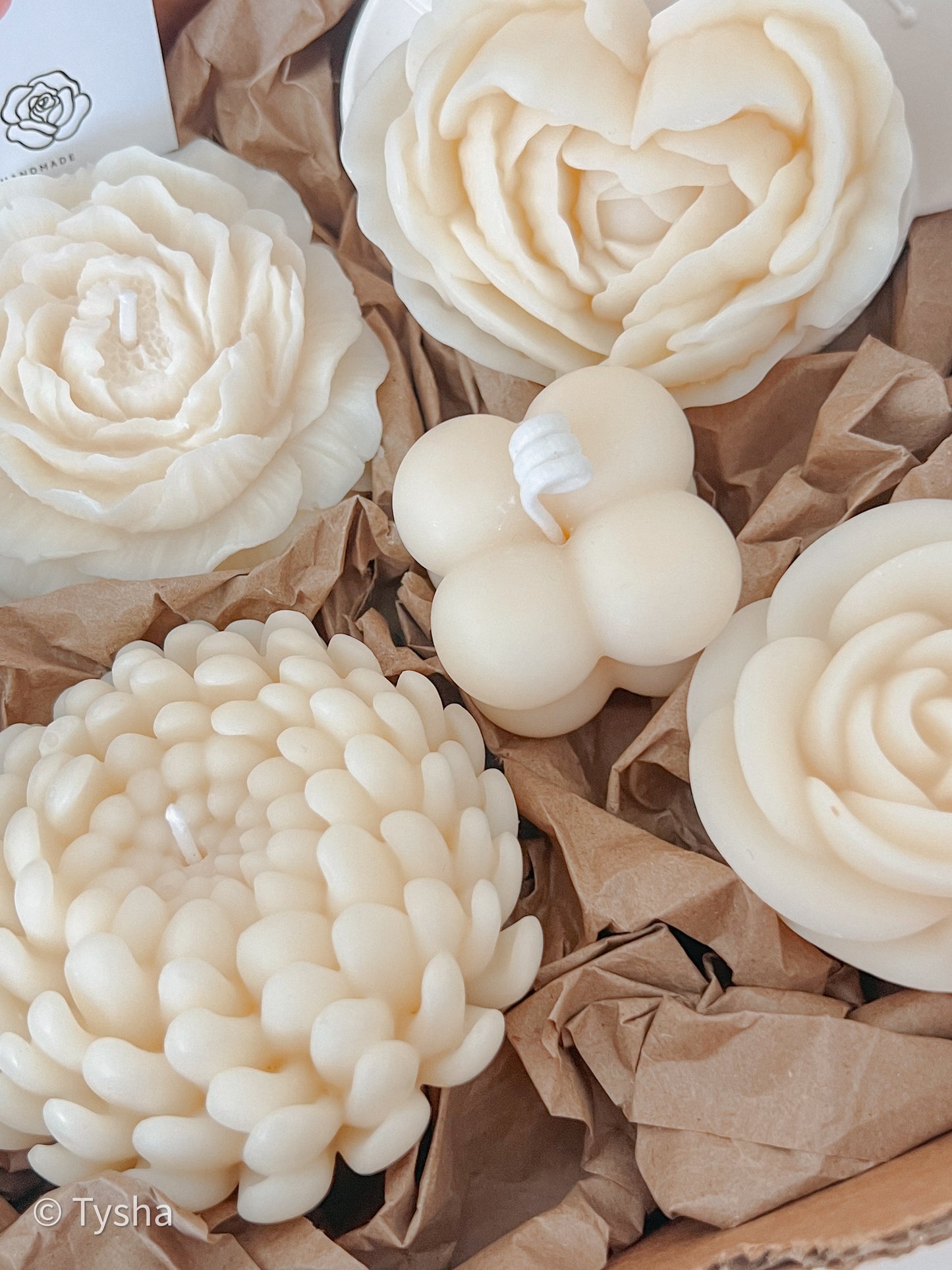 Set FLOWER Candles 3