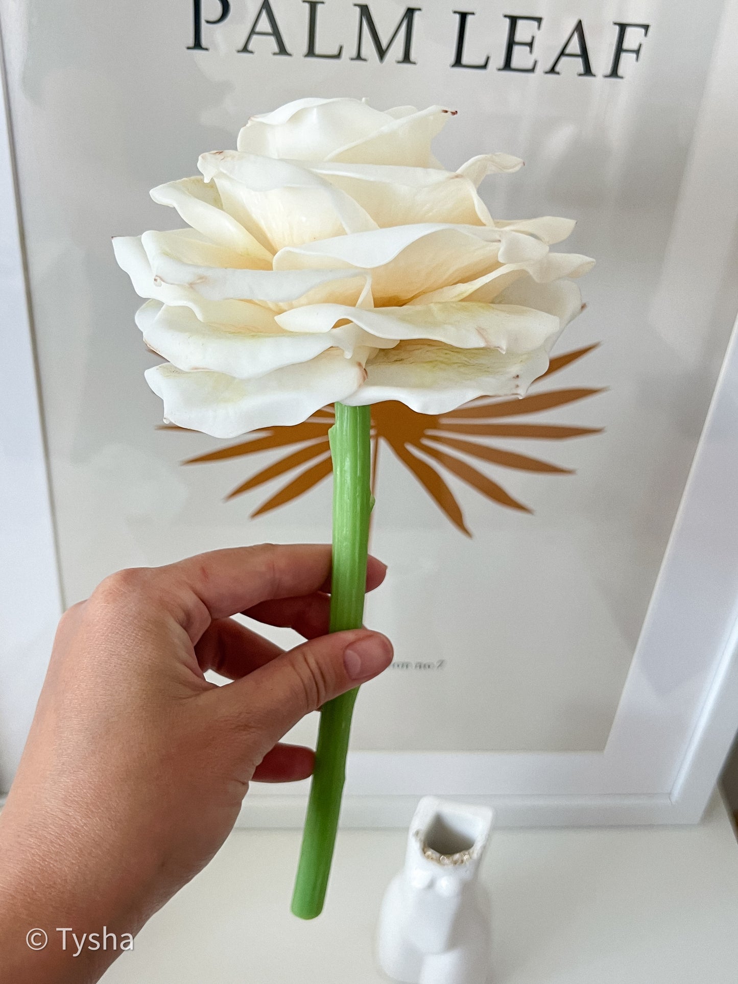 Set FRENCH ROSE on a stem