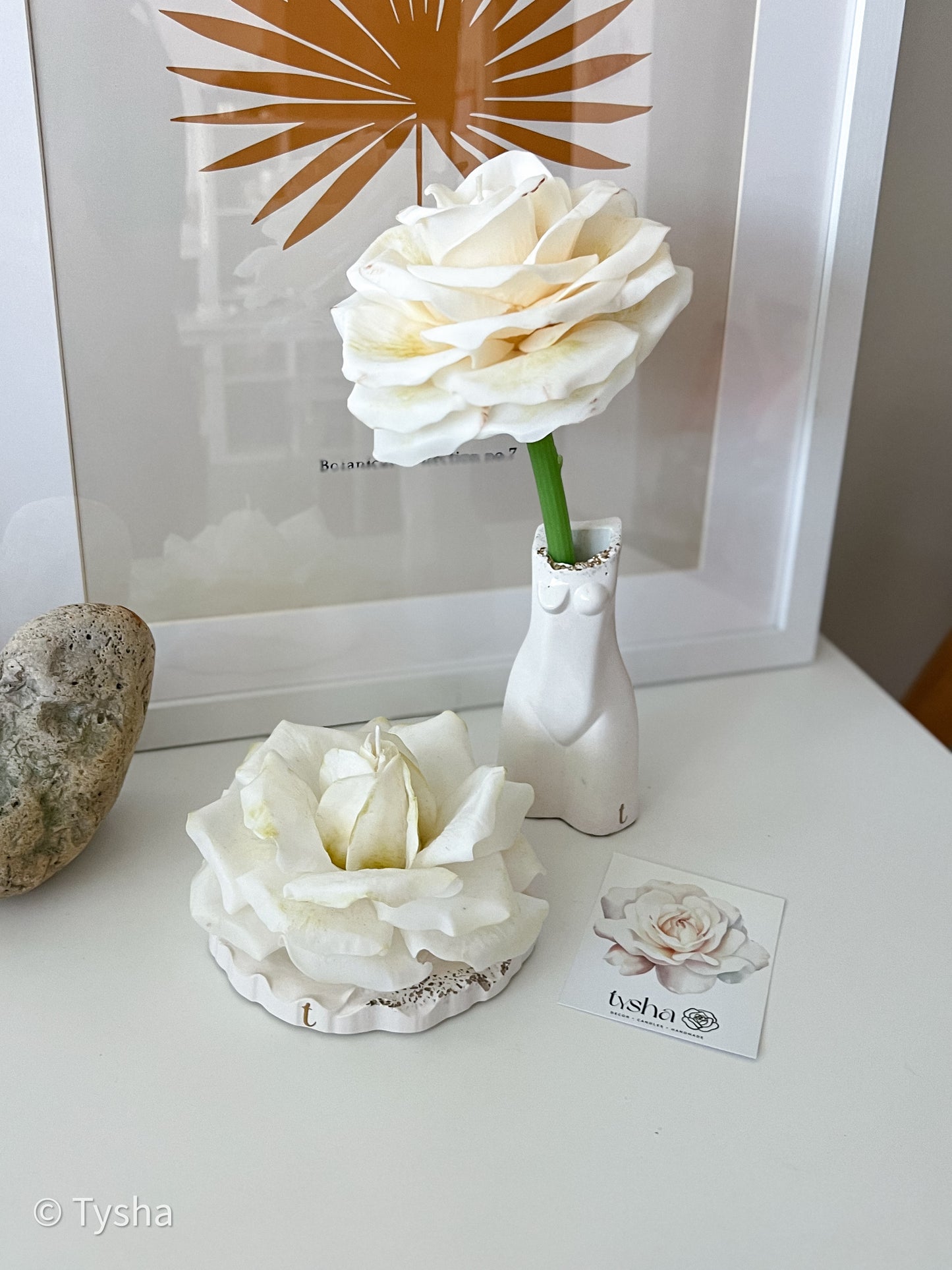 Set FRENCH ROSE on a stem