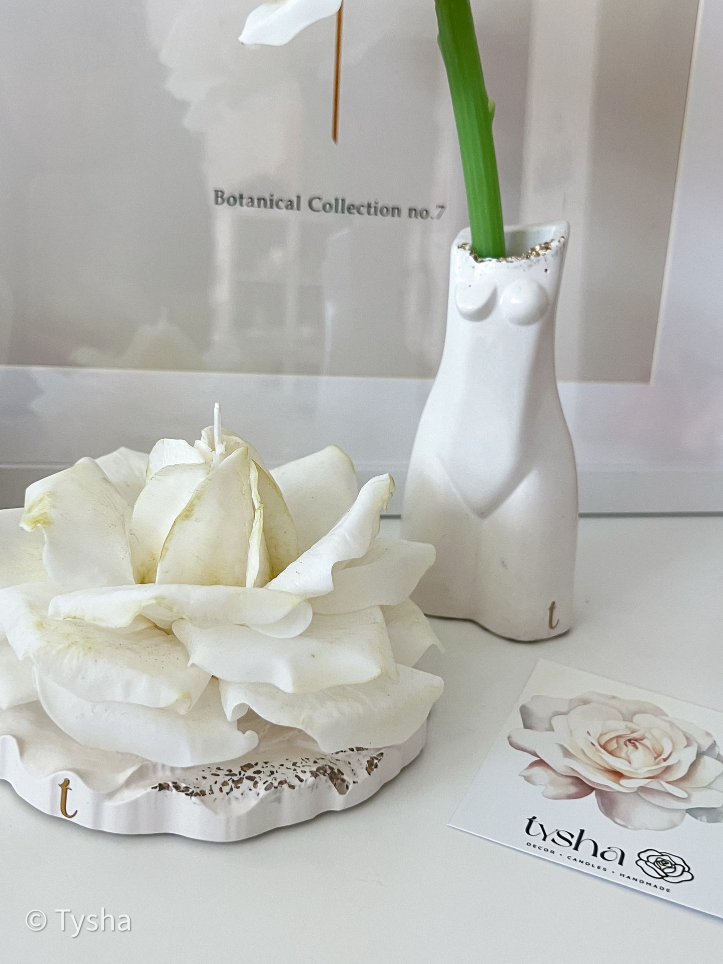 Set FRENCH ROSE on a stem