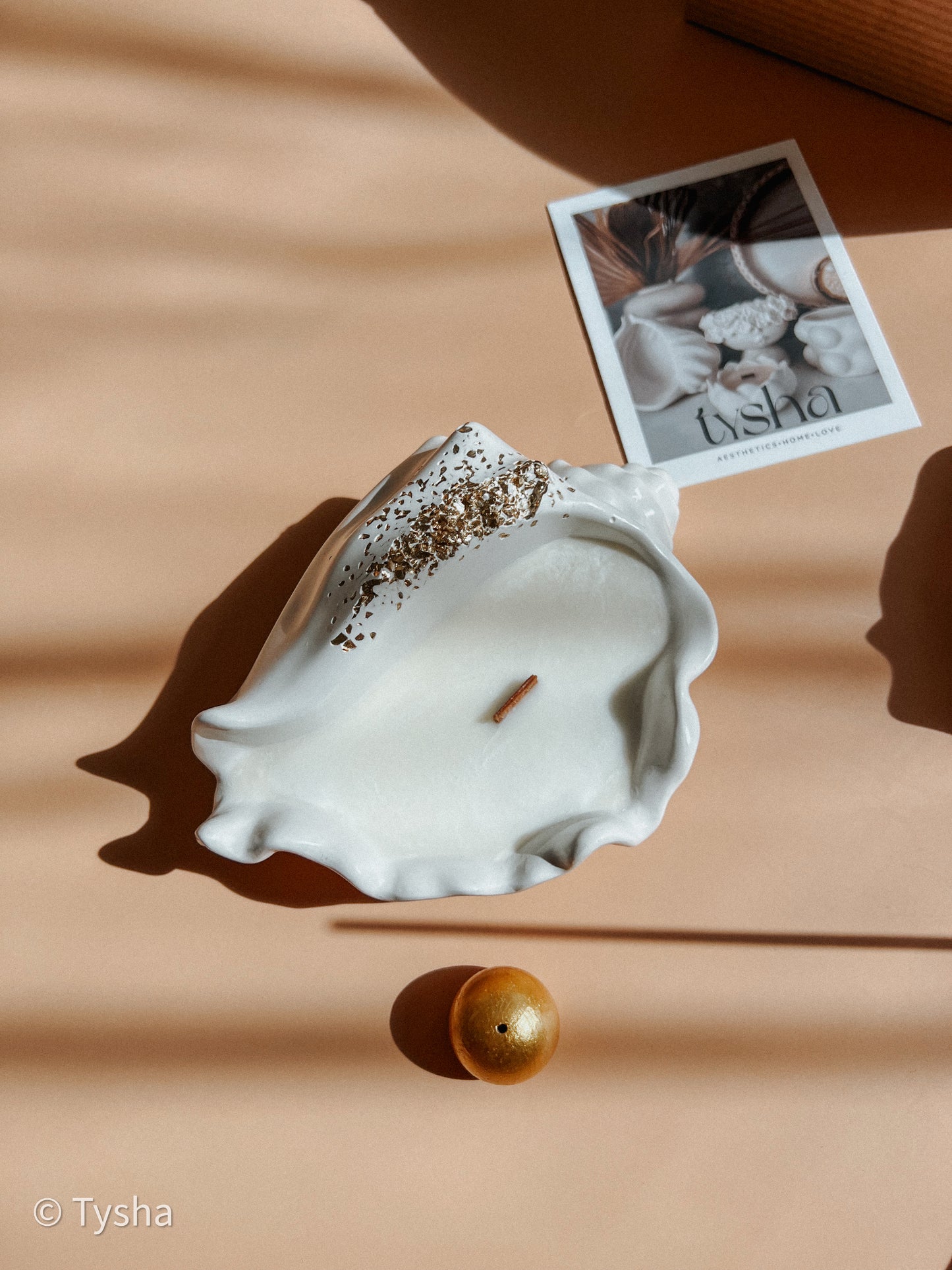 Scented Candle MUSHLY + incense stick holder