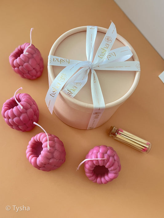 Raspberry Candle Set 4pcs